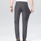 thumbnail image 4 of Pantalones de traje casuales con bolsillos y botones de color liso para hombre, 4 of 7