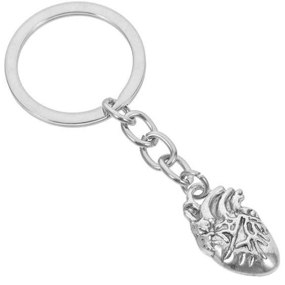 Zinc Alloy Heart Shape Keychain Set for Decoration Silver Color Easy to Attach to Bags Keys