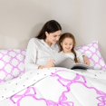 thumbnail image 4 of Erosebridal Purple Bow Tie Bedding Comforter Set 7pcs for Girls Women,Teens Geometric Plaid Grid Queen Bedding Sets,Breathable Home Decor, 4 of 6