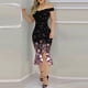 thumbnail image 2 of Vestido de verano para mujer Vestido sexy con estampado de cadera ajustado irregular de un hombro Pompotops  ghjkhdj10400, 2 of 7