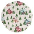 thumbnail image 2 of Christmas Printed Woven Braided Table Placemats 15 Inches Round Set of 6 Non-Slip Dining & Kitchen Table Mats Snow House, 2 of 4