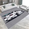 thumbnail image 3 of Area Rug 8x10 ft Comic Style Sports Car White Living Room Rugs, Indoor Accent Rug, Washable Non Slip Stain Resistant Carpet, for Bedroom Dining Room Home Office Soft Low Pile Print Rugs, 3 of 7