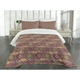 thumbnail image 3 of Ambesonne Geometric Quilted Bedspread Set 3 Pcs, Japanese Chevron, King Size, Multicolor, 3 of 5