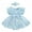 Blue, variant on ZINTAOZT Newborn Baby Girl Romper Dress Outfits Flower Mesh Lace Ruffle Jumpsuit Dress Headband Cute Summer Clothes