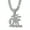 Silver, variant on necklace alloy all diamond OTF letter pendant necklace Hip hop men's and women's Cuban necklace (23.62 inches (60 centimeters)silvery