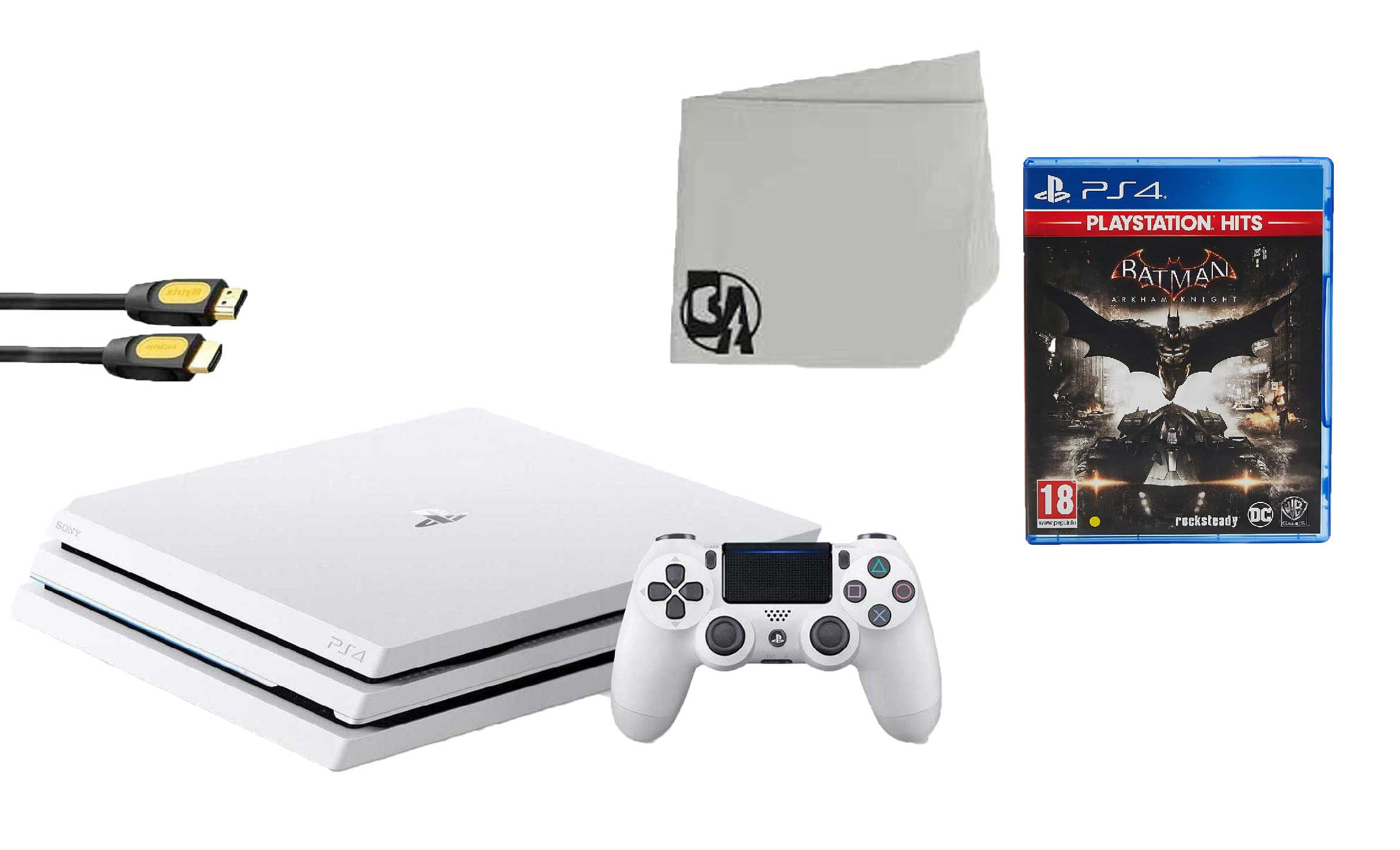 Sony 4 PRO Glacier 1TB Console White with Call of Duty Ghosts BOLT AXTION Bundle Like New -