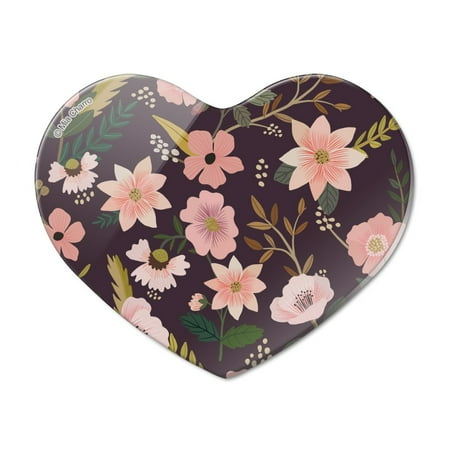 

Simona Flowers Floral Pattern Heart Acrylic Fridge Refrigerator Magnet