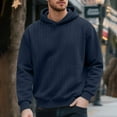 thumbnail image 2 of ZVNAΖH Men's Jacquard knit Hoodie Soft Comfy Warm Pullover Sweater Fall Winter Hooded Tops, S-3XL, 2 of 5