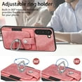 thumbnail image 5 of Compatible with Samsung Galaxy S22 Wallet Case with Card Holder, Premium PU Leather 360° Rotation Ring Holder Kickstand Shockproof Phone Case Cover for Samsung Galaxy S22, Pink, 5 of 9