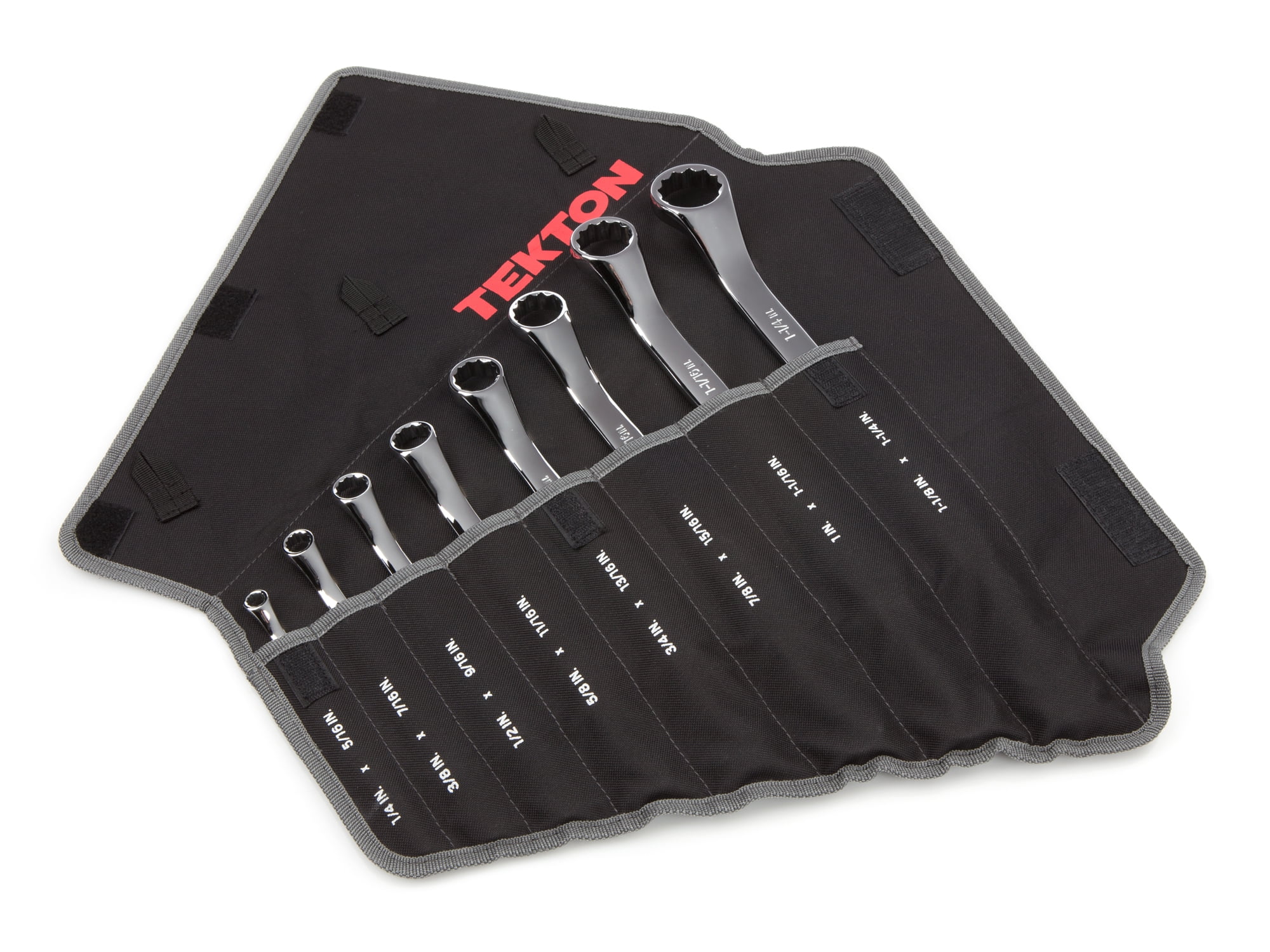 TEKTON 45Degree Offset Box End Wrench Set, 8Piece (1/4 11/4 in