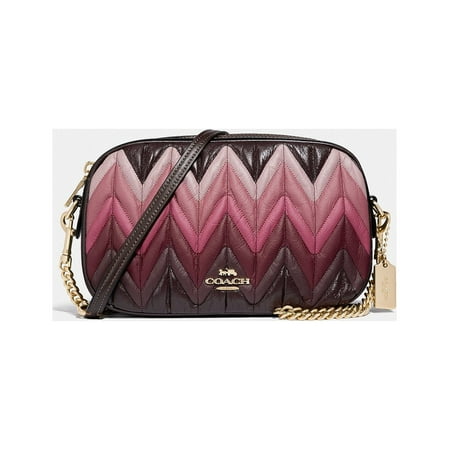 Coach Isla Chain Crossbody With Ombre Quilting, Oxblood Multi/Light Gold