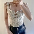 thumbnail image 1 of LSLJS Bustier Vintage à Lacets Style Renaissance pour Femme Corset Cosplay Costume Corsage Paysan Réversible, 1 of 9