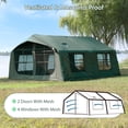 thumbnail image 4 of 4-12 Person Inflatable Tent with Pump | Easy Assemble, Waterproof, Windproof, Oxford Outdoor Glamping Tent,3000mm Waterproof Oxford for Family Camping, Party, or Beach,Green, 4 of 7