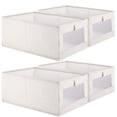 thumbnail image 2 of Hengguang 4 Pack Linen Storage Bins, Pantry Organizers & Storage Containers, Linen Containers with Handle for Kitchen, Freezer, Cabinet, Closet, Bathroom Under Sink Storage, 2 of 8