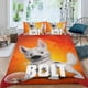 thumbnail image 2 of Perro Bolt Conjunto de sábanas temático, trío de piezas, cómodo y amigable con la piel, diseño único, regalo de decoración para el hogar para familiares, amigos y fans, 90 cm * 190 cm, 2 of 6