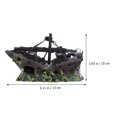 thumbnail image 2 of Monyance Pirate Sunken Ship Ornament Aquarium Shipwreck Decor Pirate Boat Wreck Ornament Home Decoration Tank Decor(5.12X1.97X3.94Inches), 2 of 11