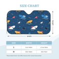 thumbnail image 2 of Kdxio Colorful Ocean Shark Print Windshield Sun Shade, Foldable Sun Blocker for Car,Truck,SUV Automotive Interior Sun Protection,Reflective Shade for Front Windshield(Medium), 2 of 6