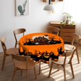 thumbnail image 5 of Halloween Tablecloth Round 60 inch Pumpkin Table Cloths Ghost Table Cloth Castle Witch Circle Tablecloth for Dining Halloween Decorations Scary Night Bat Fall Autumn Buffalo Plaid, 5 of 6