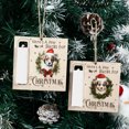 thumbnail image 5 of Adornos de árbol de Navidad de 6 piezas, gancho de madera con patrones de perros, decoraciones festivas para árboles navideños, regalos y mesas, beige, 5 of 5