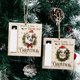 thumbnail image 5 of Adornos de árbol de Navidad de 6 piezas, gancho de madera con patrones de perros, decoraciones festivas para árboles navideños, regalos y mesas, beige, 5 of 5