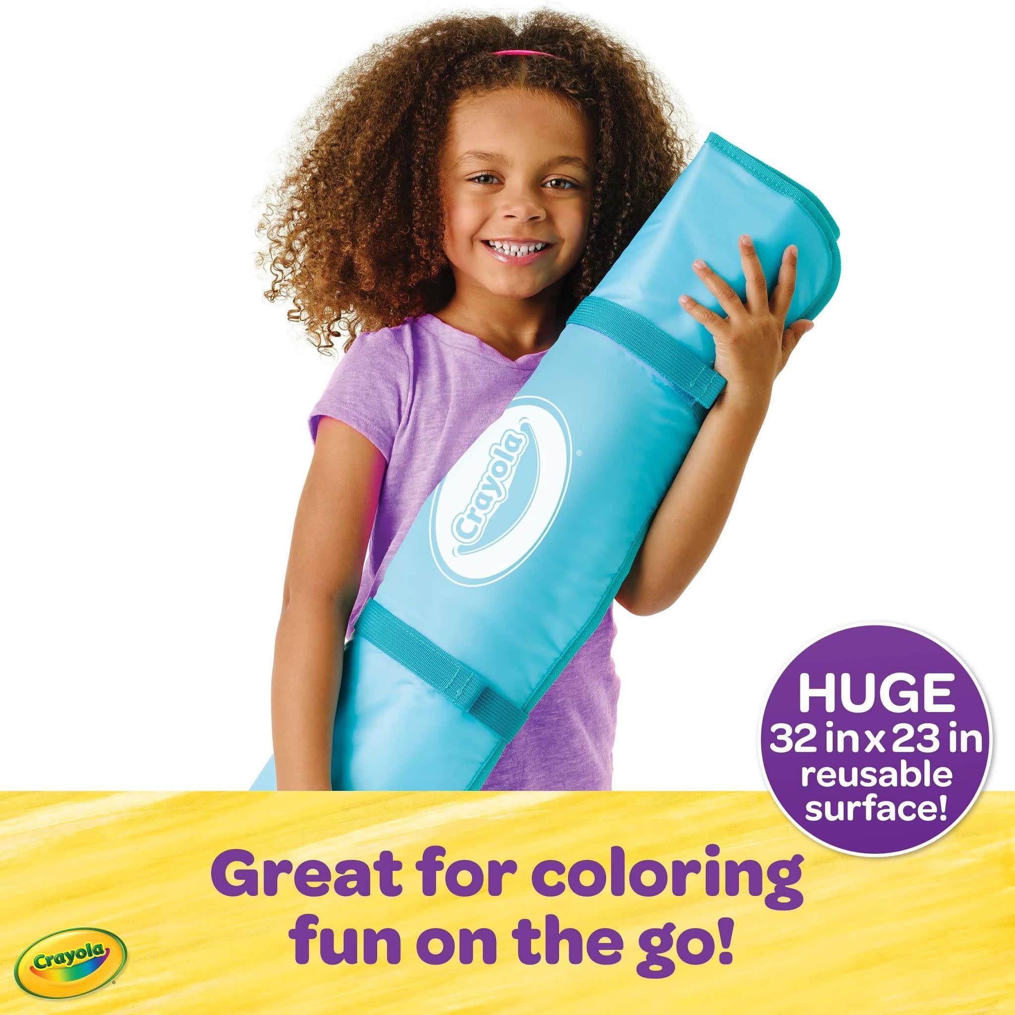 Crayola Color and Erase Mat, Travel Coloring Kit for Toddlers, Creative Play Activity, Drawing Gifts for Toddlers