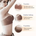 thumbnail image 6 of Seductiva Clothing Women's Tube Tops Summer Womens Solid Color Wine Strapless Non Slip Adjustment Rimless Dress Bra The Shoulder Tunic Shirts, 6 of 9