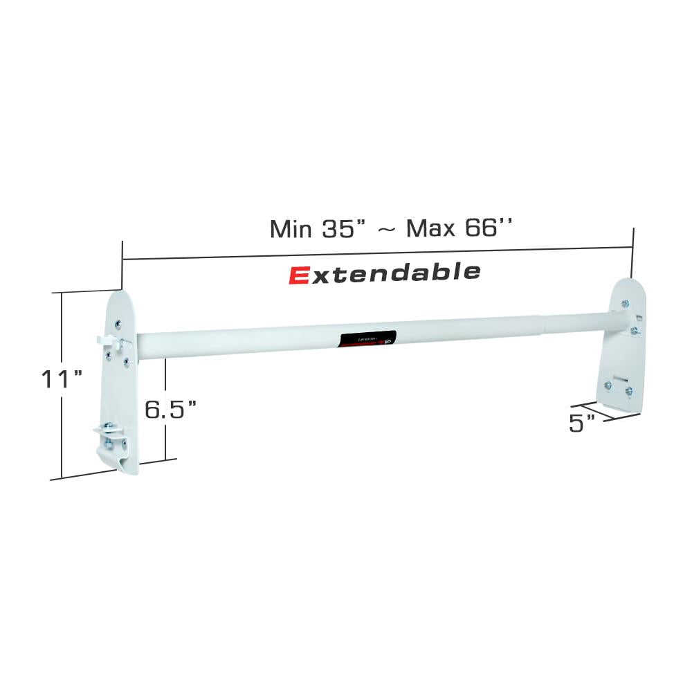 AA-Racks Model X316 HighTop 3 Bar Rain-Gutter Roof Rack Heavy-Duty Adjustable Steel High Roof Rack Matte White (X316-T-WHT)