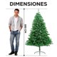 thumbnail image 2 of Árbol de Navidad Fasilyt pino Navideño 1.8m Altura Artificial Frondoso Base de Metal 500 Ramas PVC, 2 of 5