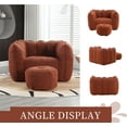 thumbnail image 5 of Tabaray Bean Bag Chairs with Ottoman, Bean Bag Couch for Adults, Bean Bag Sofa with High Resilient Foam, Modern Lazy Sofa Chair with Armrests for Living Room, Bedroom, Gaming Room, Apartment Brown, 5 of 14