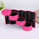 thumbnail image 4 of Caja de almacenamiento de joyería, caja de almacenamiento de joyería cilíndrica portátil de 3 capas, aspecto llamativo, 4 of 8