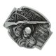 thumbnail image 2 of Hebilla Oval de Aleación para Cinturón de Vaquero Occidental para Pantalones Ocacines Jeans de Hombres - Cráneo Sunnimix Hebilla de cinturón con bandera de calavera, 2 of 7