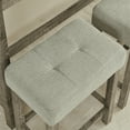 thumbnail image 5 of Jopath 4 Piece Bar Table Set with Power Outlet,Rustic Counter Height Bar Dining Table with 3 Upholstered Stools,Kitchen Table Set for Living Room, Dining Room, Game Room,Brown, 5 of 14