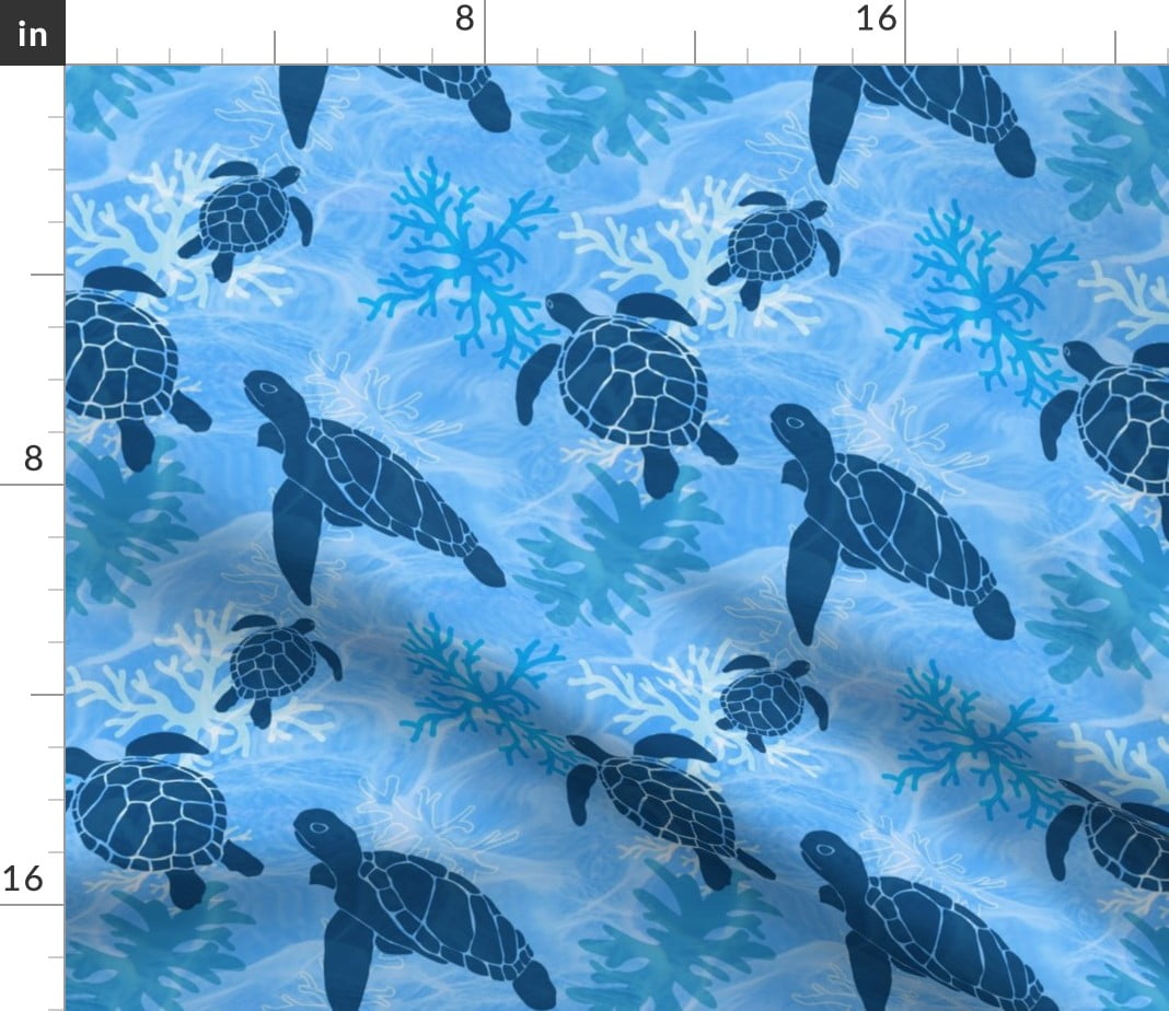 Fabric Craft Supplies & Tools Jewelry & Beauty Teal Hawaiian Sea Turtle