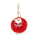 thumbnail image 3 of Beautynvta Christmas Keychain, Plush Fluffy Ball Keychain with Gift Box Christmas Tree Snowman Santa Claus Accessories, for Handbag Backpack Purse, Cute Soft Keychain Gift, 3 of 6