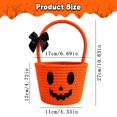 thumbnail image 3 of Cotton Rope Halloween Pumpkin Basket with Handle, Trick or Treat Bucket for Halloween Themed Party, Woven Candy Basket for Neighborhood Parades and Indoor Holiday Home Decor, 3 of 4