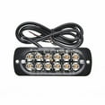 thumbnail image 3 of 4PCS 12 Strobe LED Amber Hazard Beacon Emergency Flashing Side Marker Light Bars Warning Signal Towing Truck Flashing Lamp, 3 of 7
