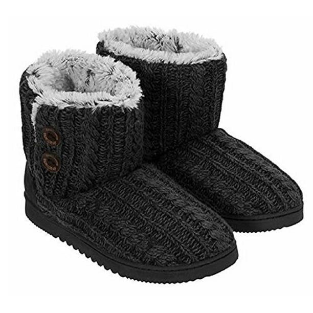 dearfoams cable knit bootie slippers