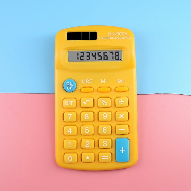 Yisang Pocket Calculator Pocket Size Mini Calculators 8 Digit Display Basic Calculator Solar Battery Powered Desktop Calculators For Students Kids Home