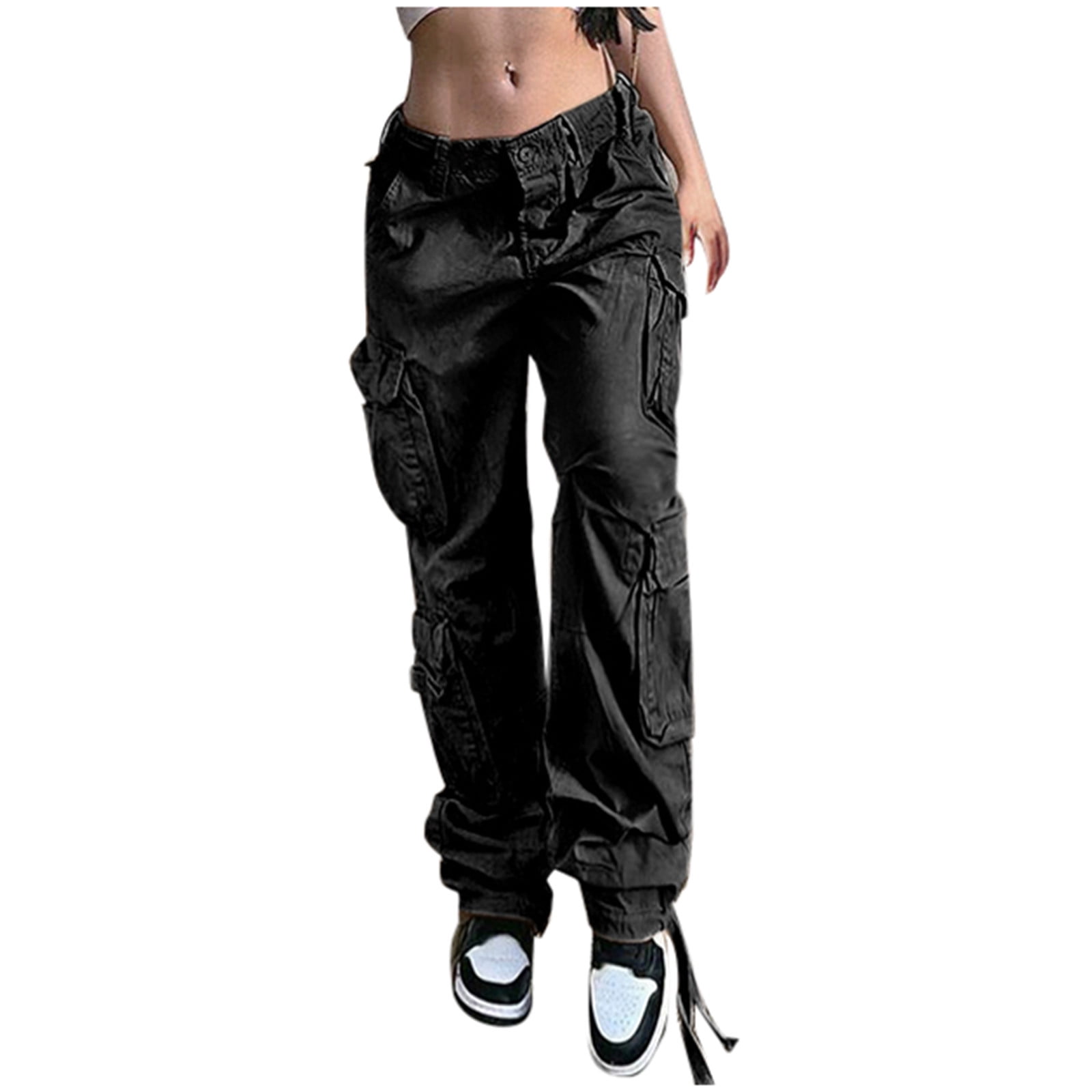 Black pants with a lot of pockets hotsell