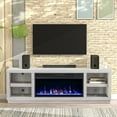 thumbnail image 3 of FESTIVO 77 in. TV Stand with Electric Fireplace for TVs up to 85 in. Saw Cut Off White, 3 of 10