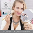 thumbnail image 2 of MIRRORVANA Large Double Sided 10X and 1X Magnifying Makeup Mirror with Stand in Gift Box, 15-Inch Height and 8-Inch Wide, 2 of 8