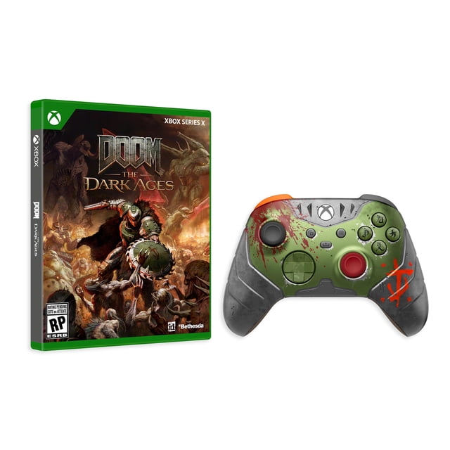 Xbox Wireless Controller – DOOM: The Dark Ages Limited Edition for Xbox Series X|S, Xbox One, PCs, and Cloud-Enabled Devices PLUS DOOM: The Dark Ages Pour Xbox Series X