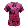 thumbnail image 3 of Pntutb moda mujer casual suelto estampado floral o-cuello manga corta camiseta blusa Pntutb Pntutb-8174, 3 of 5