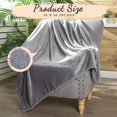 thumbnail image 5 of 12 Pcs Flannel Fleece Throw Blanket Bulk 50 x 60 Inch Soft Fleece Blanket Warm Throw Blanket Coral Blankets for Couch Sofa Home Wedding Gifts Season (Light Gray), 5 of 12