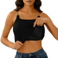 thumbnail image 4 of Lace Trim Ribbed Crop Tank Tops for Women Solid Sleeveless Form Fitting Cami Tops Soft Breathable Blouse for Casual and Layering Wear, 4 of 8