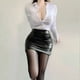 thumbnail image 1 of Uniforme de secretaria OL Sexy, disfraz de Cosplay, trajes de profesor, camisa, minifalda de cuero, traje de juego de rol, ropa de club nocturno, Halloween, 1 of 5