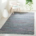 thumbnail image 2 of SAFAVIEH Rag Robynne Striped Cotton Area Rug, Aqua/Multi, 3' x 5', 2 of 11