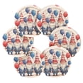 thumbnail image 2 of Gnomes Balloons Christmas 6 Pcs Drink Coasters with Holder Absorbent Coasters Woven Coasters for Drinks Table Desk Protection Home Decor, 2 of 7