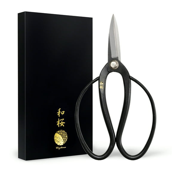 Wazakura Yasugi Steel Made in Japan Traditional Bonsai Scissors 7"