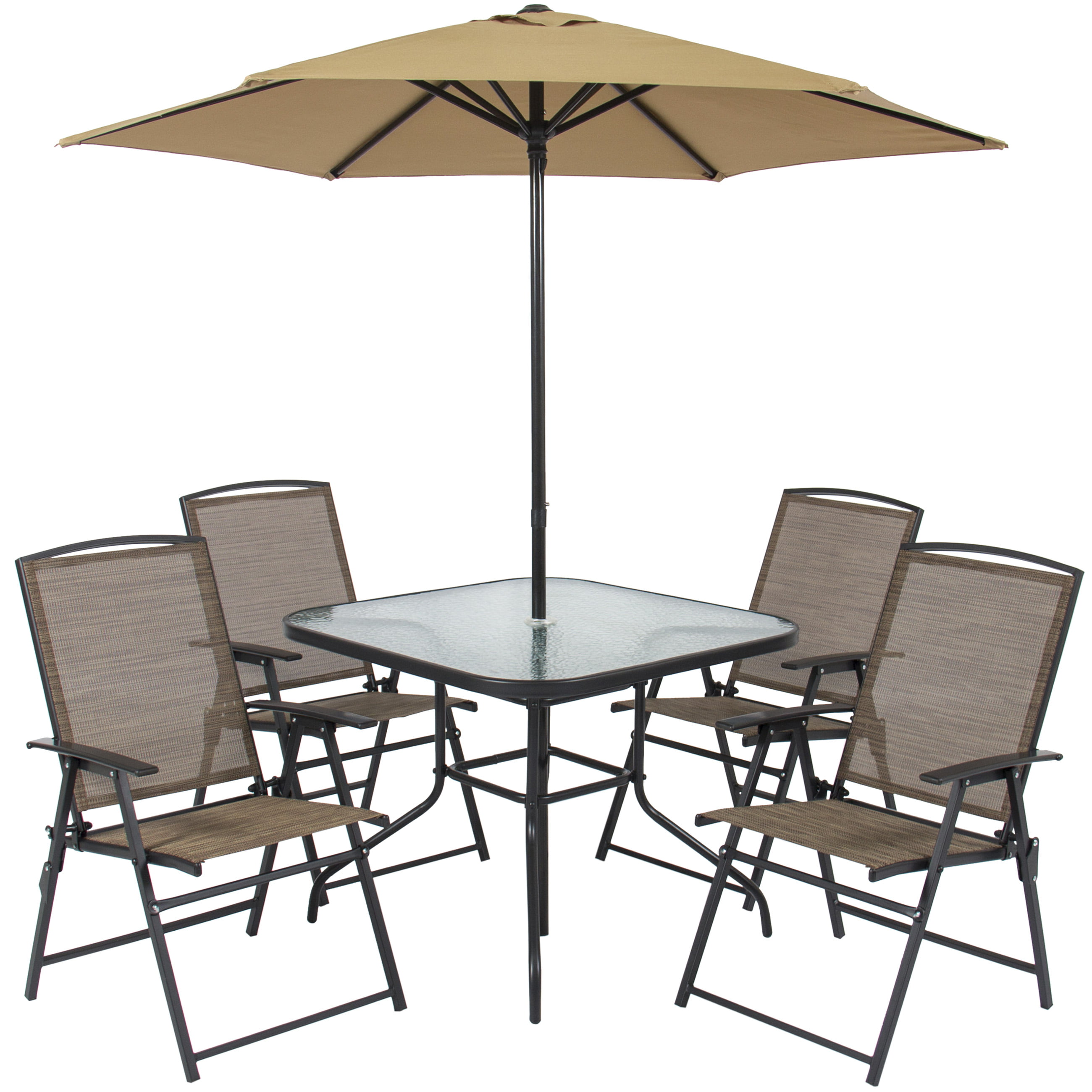 Best Choice Products 6-Piece Outdoor Folding Patio Dining Set w/ Table